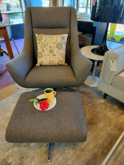 Swivel Chair with Ottoman by Room &amp; Board (Est. Retail $2298)