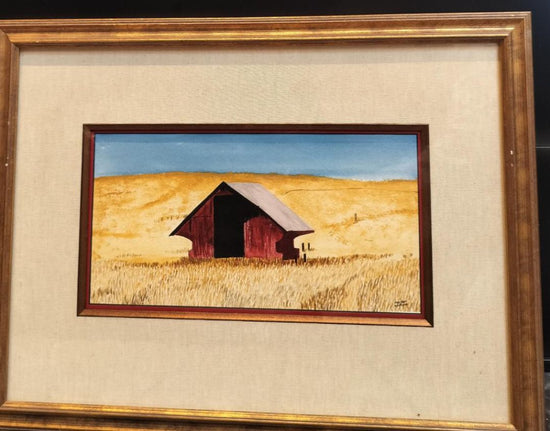 Red Barn. Original signed By Melissa C. Local Artist Livermore California.