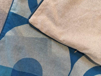 Blue Tones Pillowcase. Geometric Design.