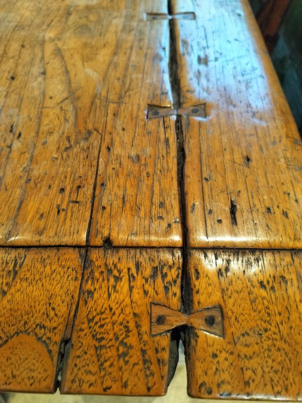 Antique Elm Console Table