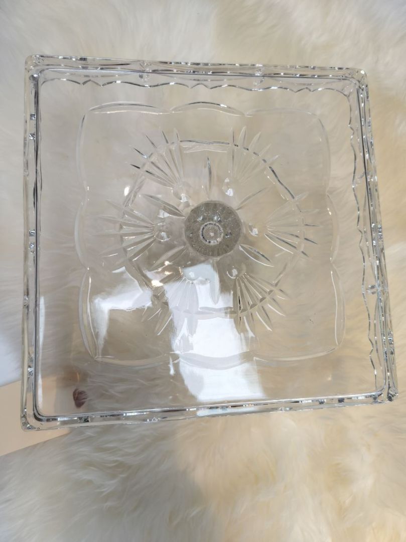 Vintage Clear Crystal Cake/ Cupcake Platter