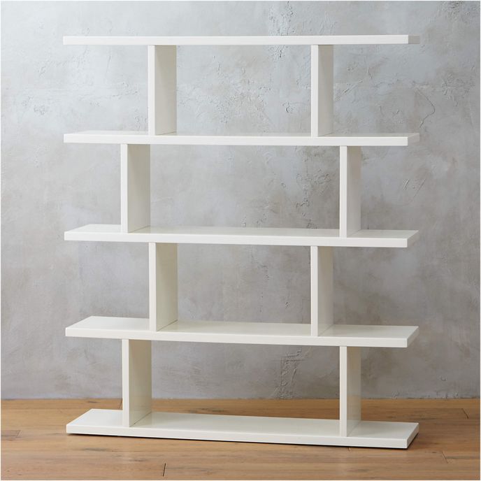 CB2 3.14 White Bookcase