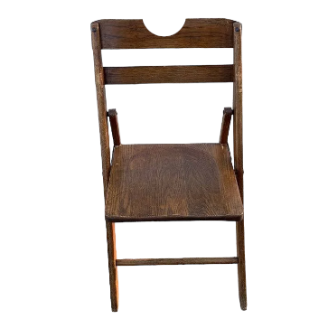 *Antique French Oak Folding Church/ Theatre Chair
