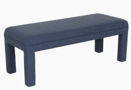 One Kings Lane Brittany Velvet Bench in Royal Blue