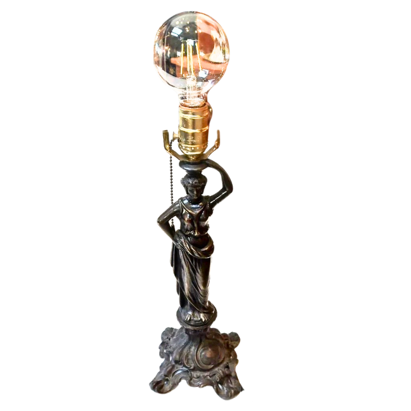 Vintage Table Lamp Antiqued Bronze