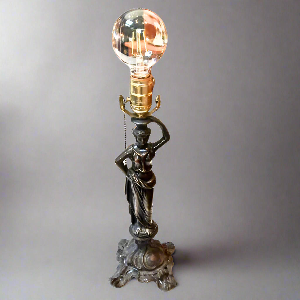 Vintage Table Lamp Antiqued Bronze