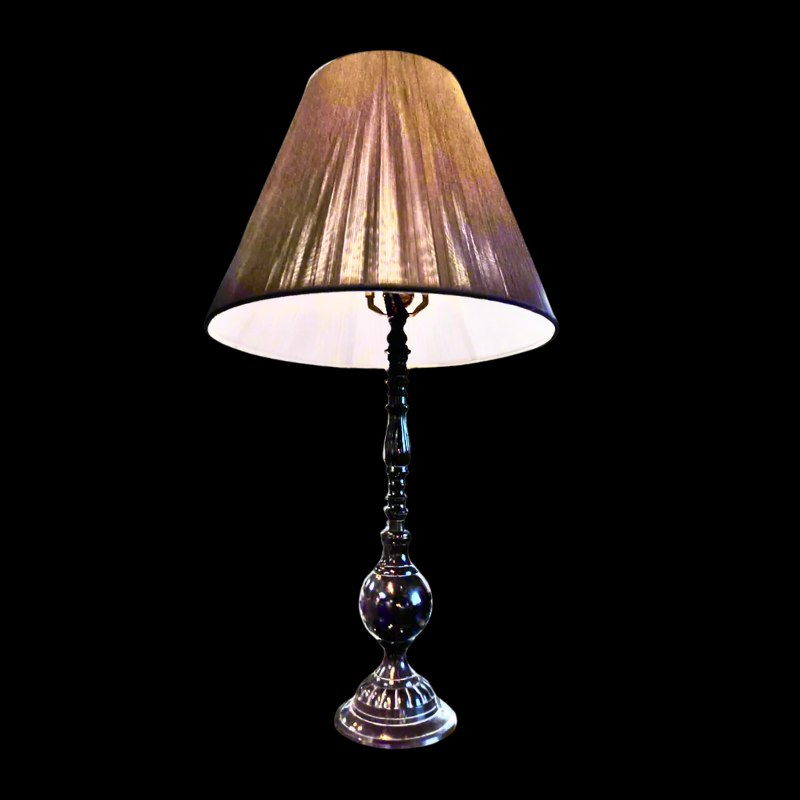 Vintage French Table Lamp in Black