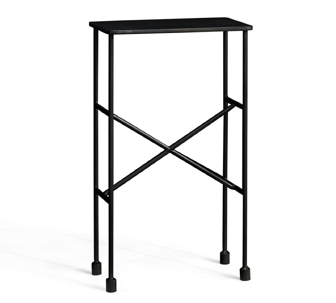 Pottery Barn Zane  Rectangular Metal Accent Table