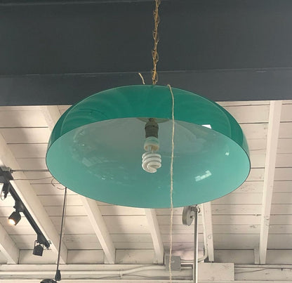 Vintage Italian Green Glass Pendant Light