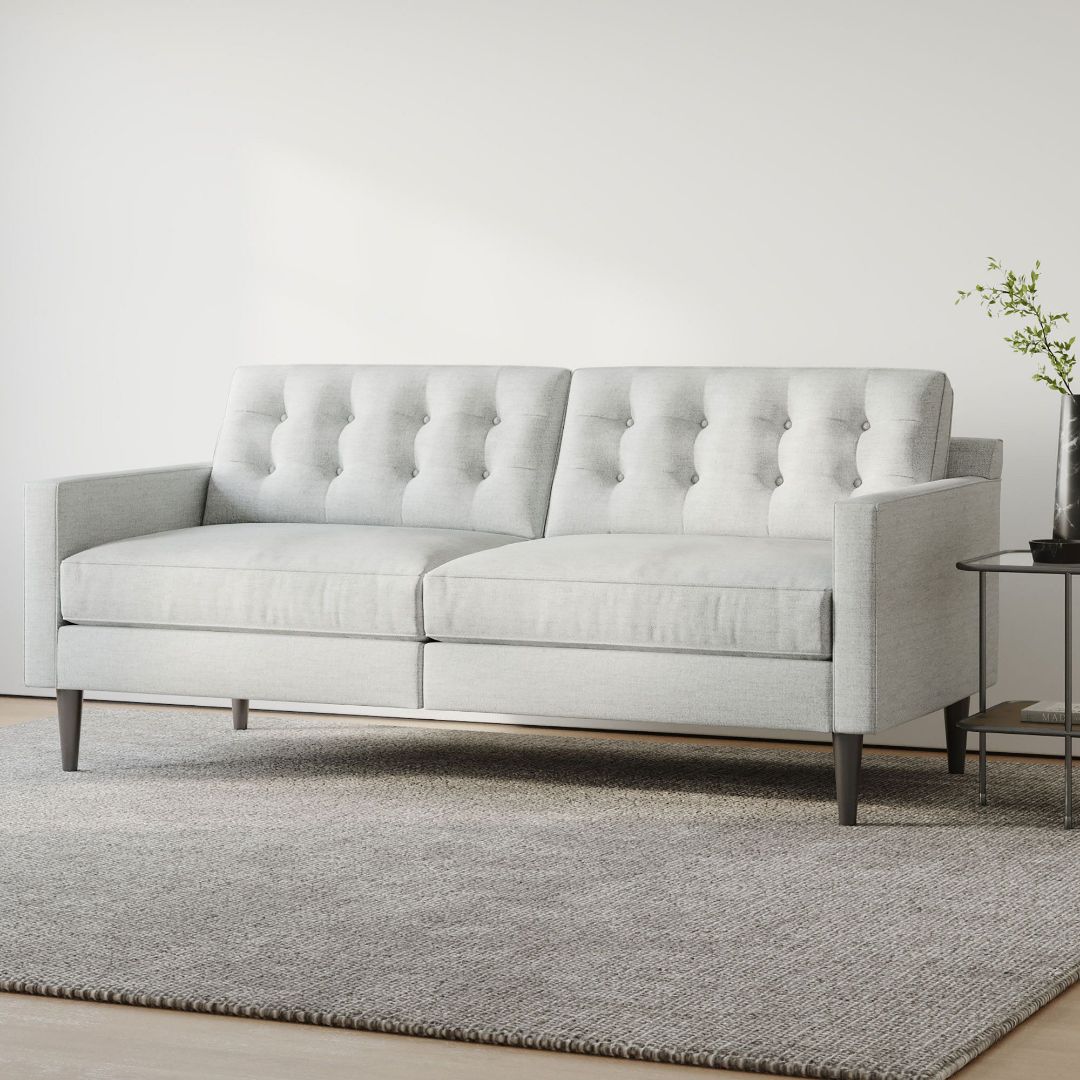 West Elm Drake Sofa, Platinum Twill Fabric