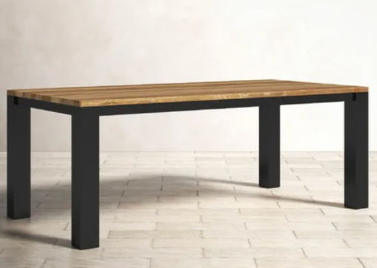 Custom Modern Farm Table with Steel base