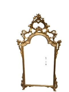 Made In Italy Italian Gold Leaf Mirror, 18.5"x33"