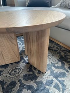 Custom Design Ash Stained Oak Table Tripod legs
