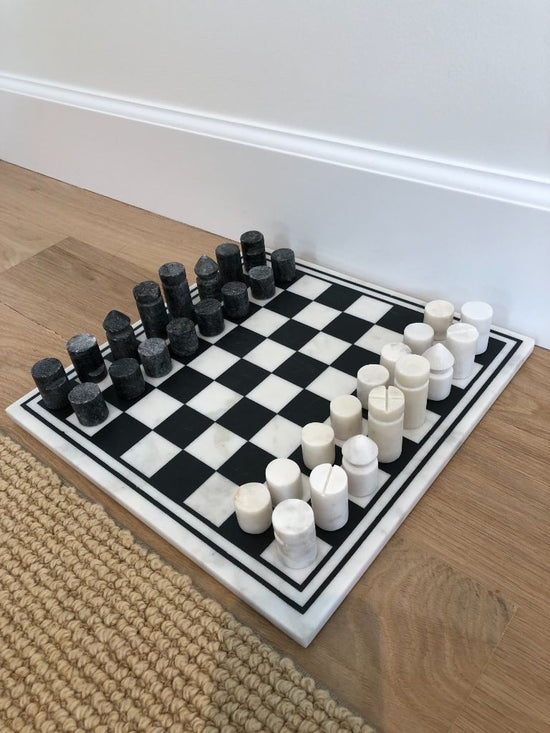 CB2 Marble Chess Set