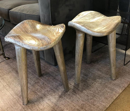 Funky Silver Stools  EACH