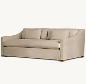 RH Slope Arm Belgian Linen Sofa