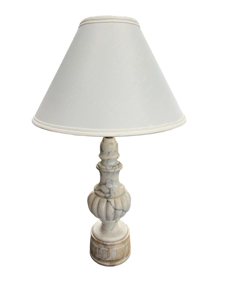 Vintage white Marble table lamp