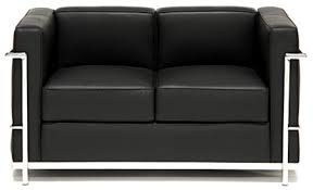 Le Corbusier Style Sofa 2 Seater, 51 x 29 x 27H