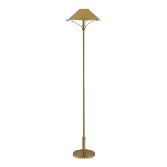 **Amber Interiors Musa Brass Floor Lamp