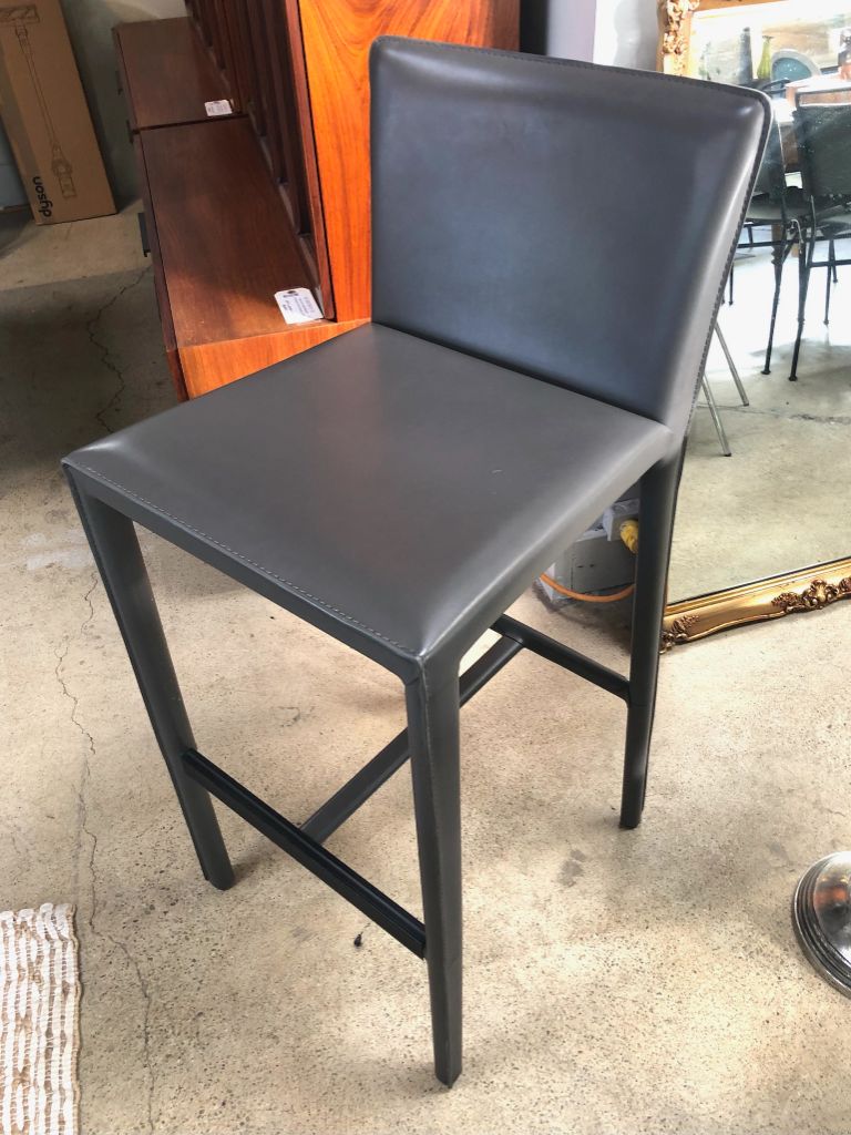 *Room &amp; Board Leather Barstools . Single.