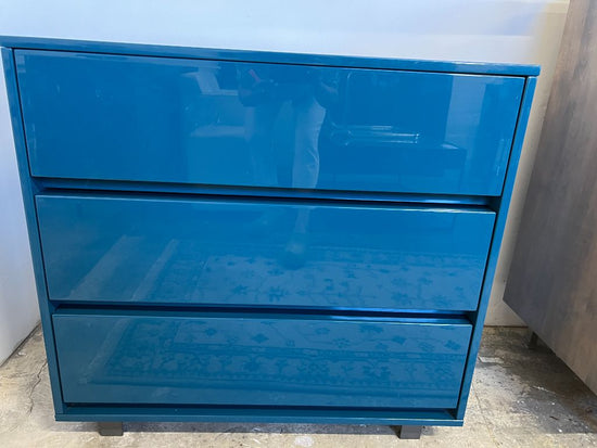 Blue Lacquer Dresser by Cb2, 36”w x 18”d x 34”h