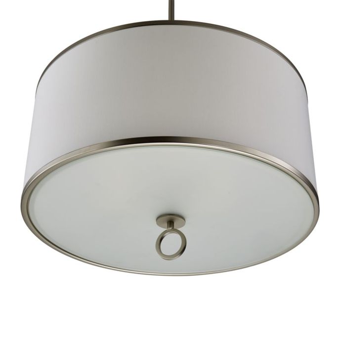 **Crate &amp; Barrel Axiom Brushed Silver Pendant Lamp