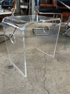 Vintage Acrylic Side table, 12" x 18"