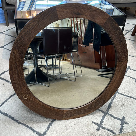 *HD Buttercup Round Wooden Mirror