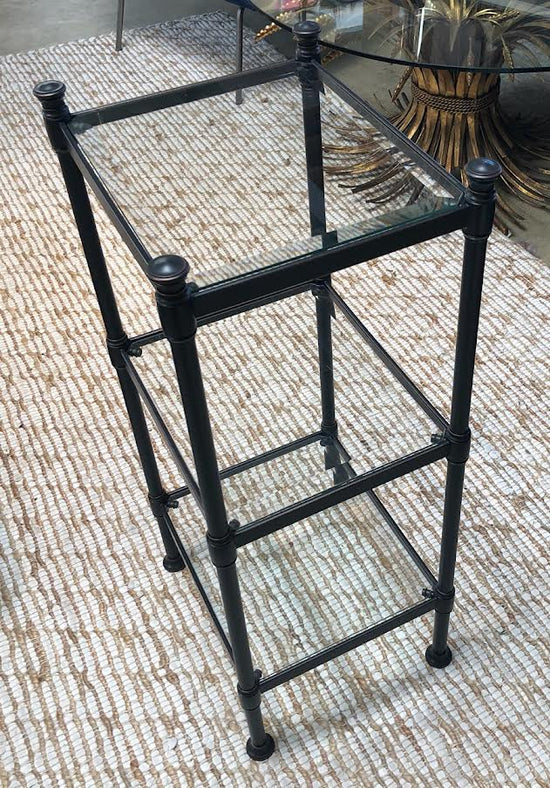 Three Tiered Bronze Accent Table