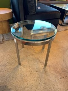 *Custom Chrome/Glass Side Tables