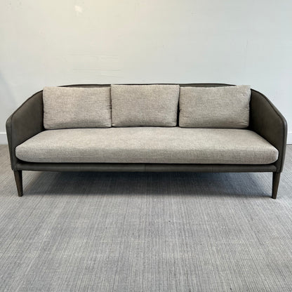 Crate &amp; Barrel Leather &amp; Fabric Sofa