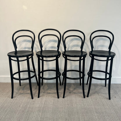 Set Of 4 TON Bentwood Barstool, 16&quot;W 37 1/2&quot; H 20&quot;D