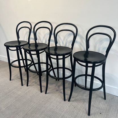 Set Of 4 TON Bentwood Barstool, 16&quot;W 37 1/2&quot; H 20&quot;D