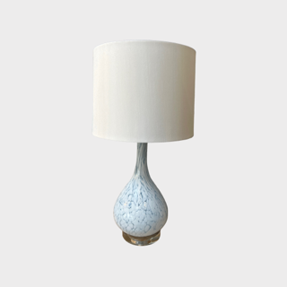**Blue & White Marbled glass table lamp