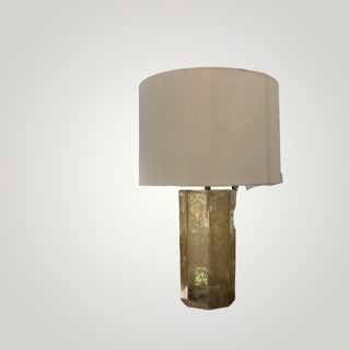 Hexagon Gold Mercury Glass lamp