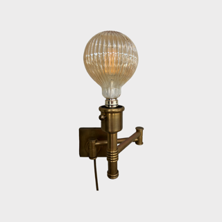 Pair of  Brass Swing Arm Wall Sconces